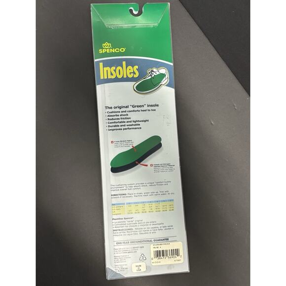 New,Insoles For Size 10-11 Men's Shoe's, Green Color, Cushions & Comfort's. - Picture 2 of 3